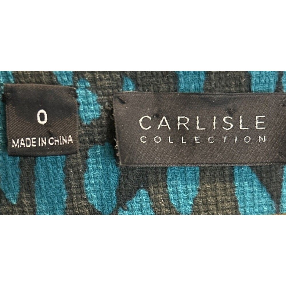 Carlisle Collection Turquoise Brown Sz 2 Skirt Sz 0 Matching Sleeveless Top - Picture 4 of 7